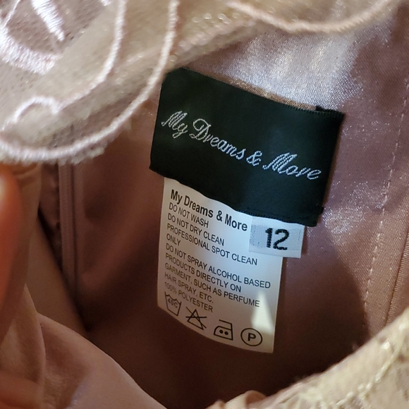 Mother of Bride Gown Blush Pink Petite size 12. - 52” long - Picture 4 of 5